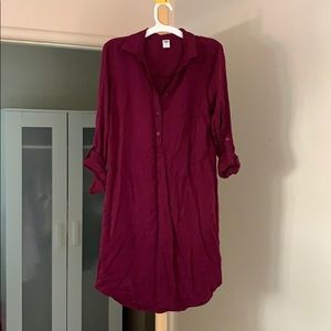 Fuscia long sleeve dress